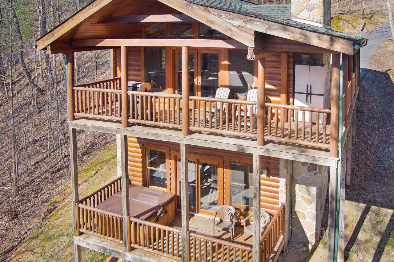 Private Smoky Mtn Log Home With 2 Decks And Hot Tub! 鸽子谷 外观 照片